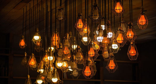 hanging LED light bulbs