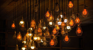 hanging LED light bulbs