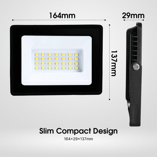 Slim, compact floodlight body