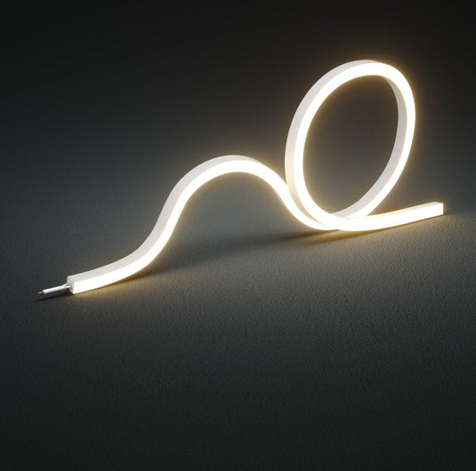 Natural white side bending neon flex