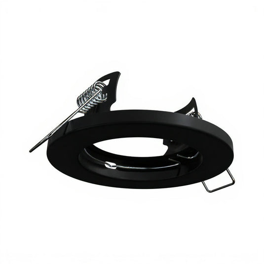 Matt black fixed GU10 downlight, angle 5