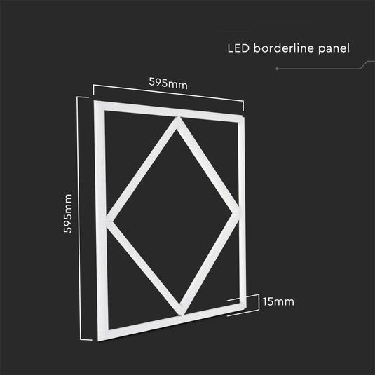Dimensions of the diamond border LED panel