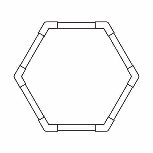 Illustration of a single hexagon LED light kit