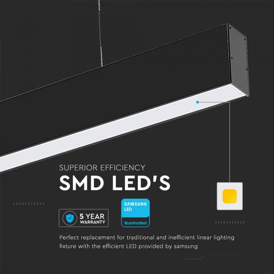 LEDs inside the linear pendant light