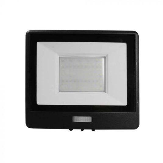 Front of the 50w LED floodlight with PIR sensor