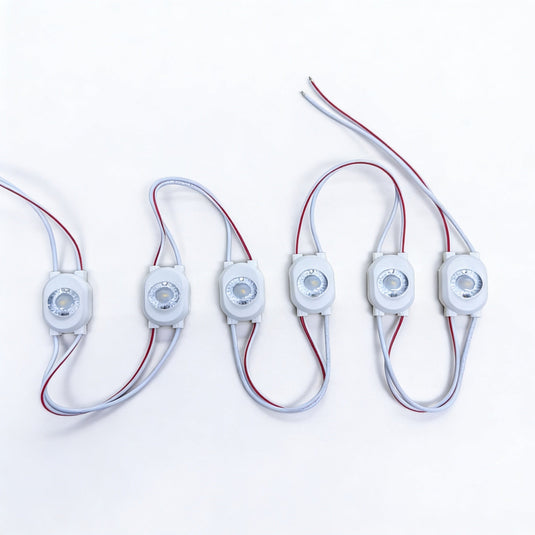 Six single LED modules side by side