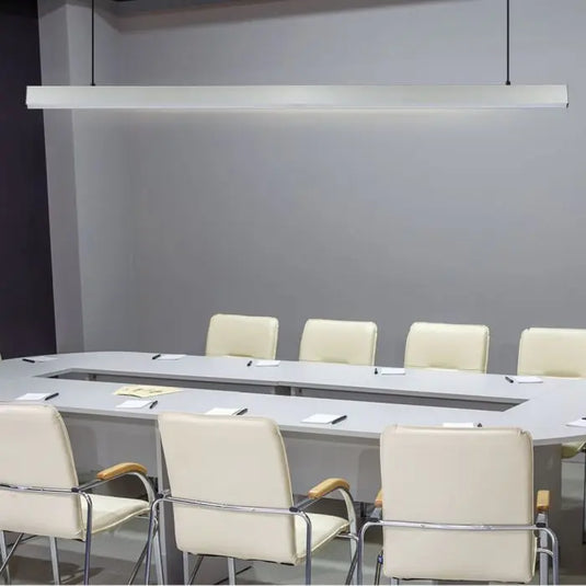 LED Linear Hanging Light, Samsung Chips - suspended above conference table