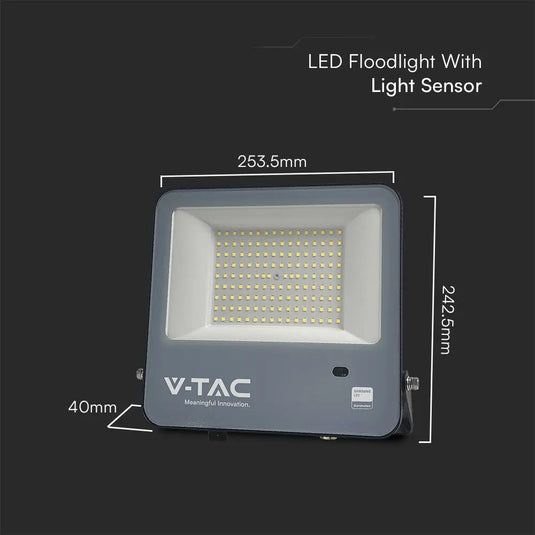 100w LED Flood Light With Photocell with dimensions