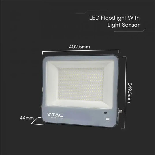 200w LED Flood Light with Photocell Sensor & Samsung Chip - 65000K dimensions