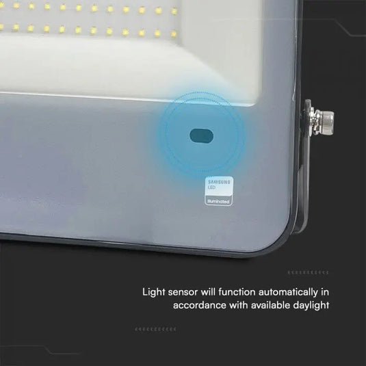 200w LED Flood Light with Photocell Sensor & Samsung Chip - 65000K with light sensor