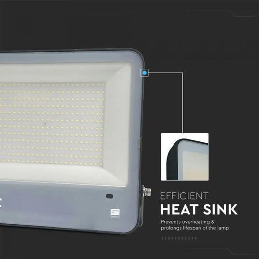 200w LED Flood Light with Photocell Sensor & Samsung Chip - 65000K with heat sink