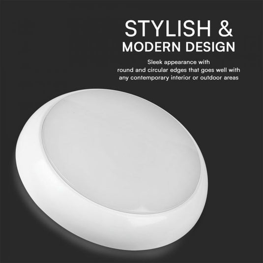 Close up of the dome light with feature notes
