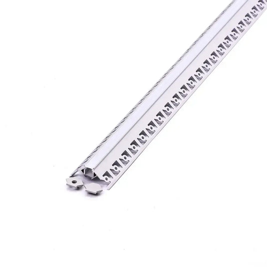 2m Silver Plaster-In LED Aluminium Profile With Diffuser