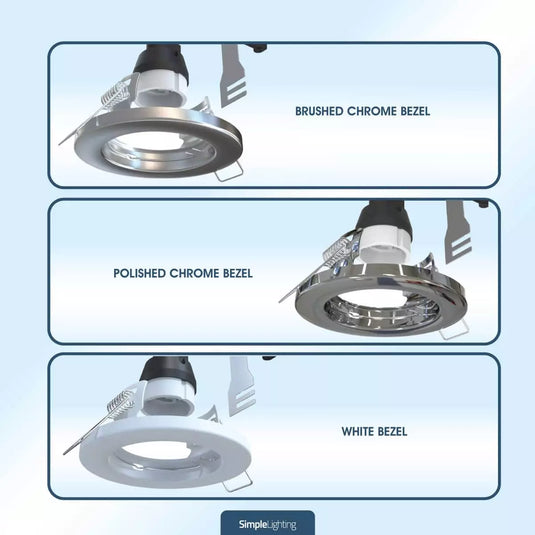 Recessed GU10 Spot Light with different bezels