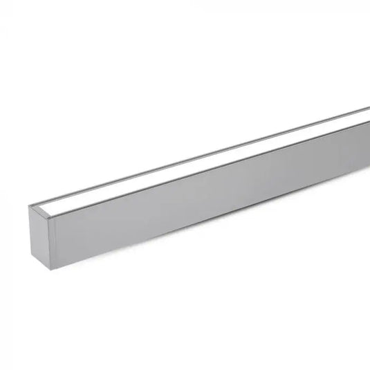 LED Linear Hanging Suspension Light, Samsung Chip- Silver close up shot