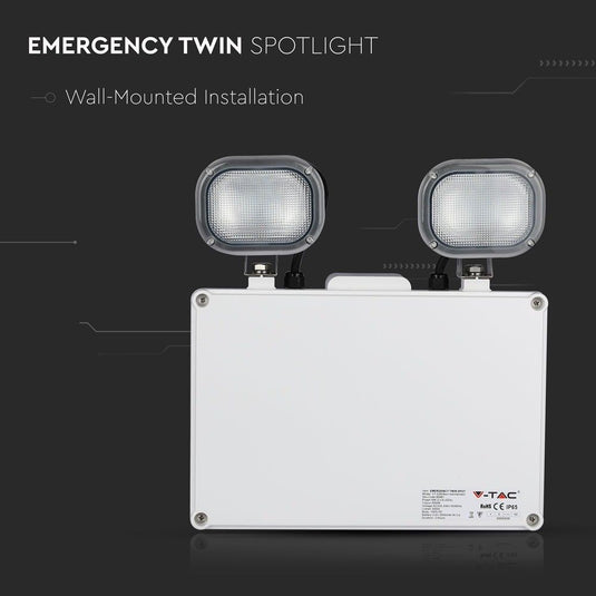 Front of the twin spot with features and specs
