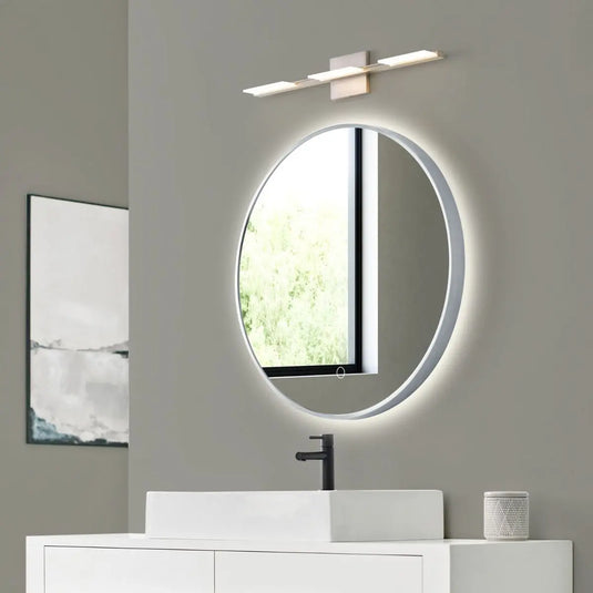 Luxe, 600mm LED Bathroom Mirror - Brushed Silver