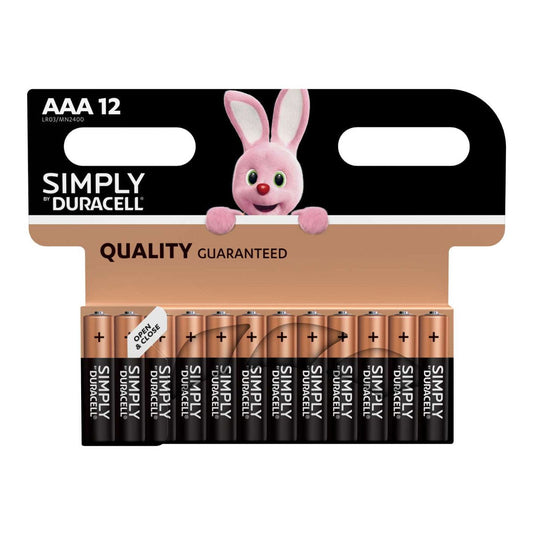 Pack of 12 AAA alkaline batteries