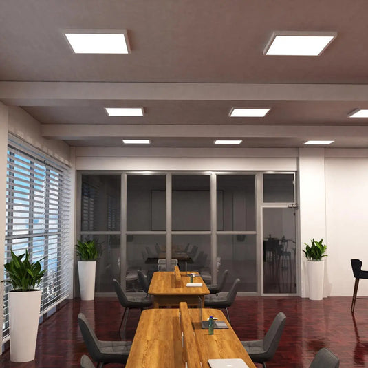 office with 600x600mm surface-mounted LED panels