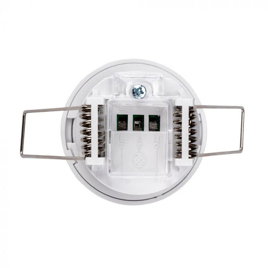 Back of the white recessed PIR sensor
