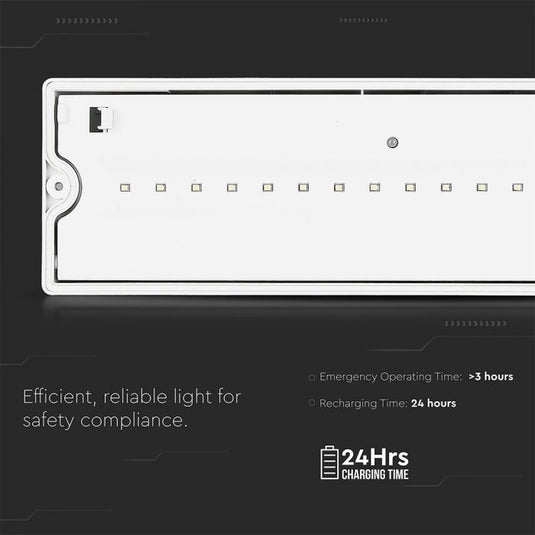 LED layout inside the emergency exit sign
