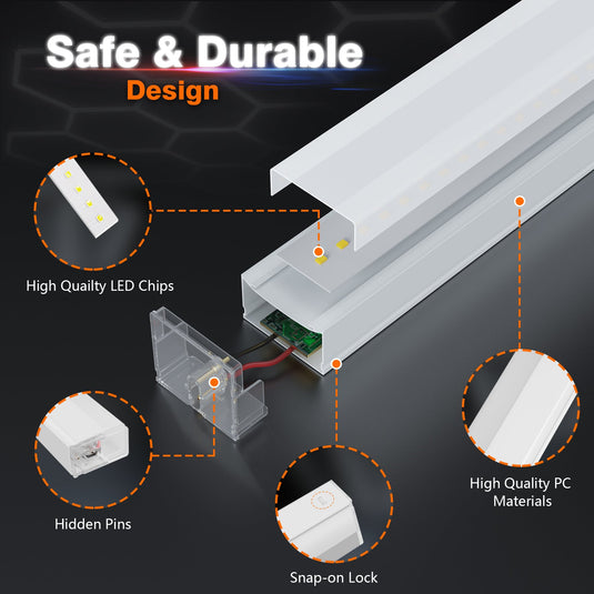 Cutaway of a hexagon LED tube and its connector