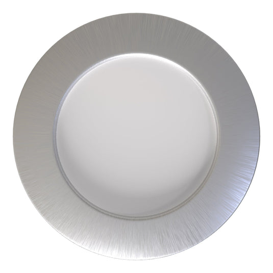 Front of the under cabinet light with its brushed chrome bezel