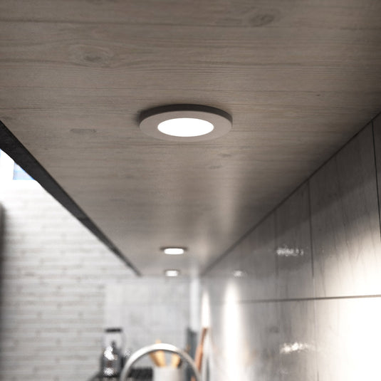Natural white cabinet light under a kitchen cabinet