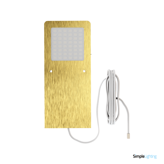 Brushed brass slim cabinet light