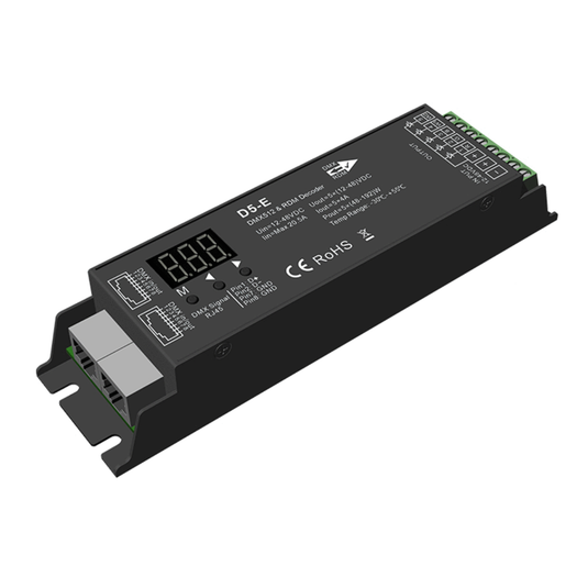 5 channel DMX decoder with RJ45 ports