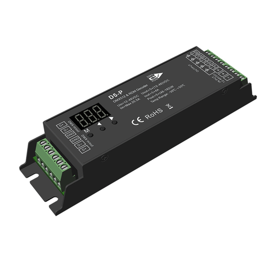 5 channel DMX decoder with screw terminals