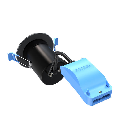 Black IP65 LED Downlight - Side Back