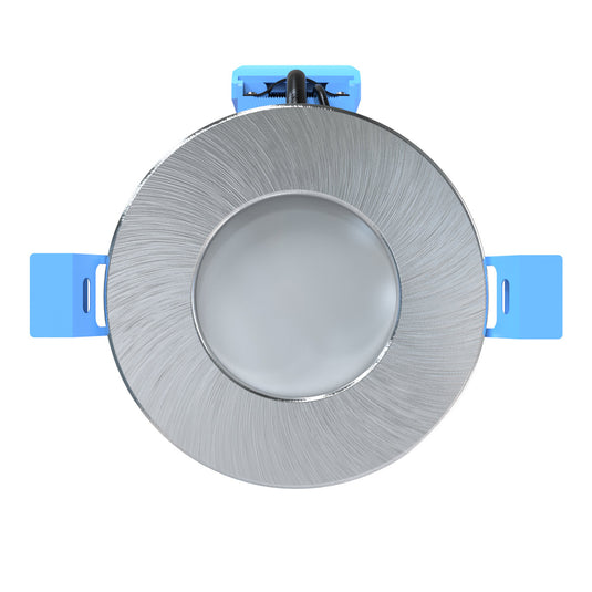 Brushed Chrome, Fire Rated GU10, IP65 Downlight