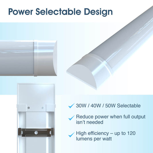 Power switch settings on the 5ft LED batten