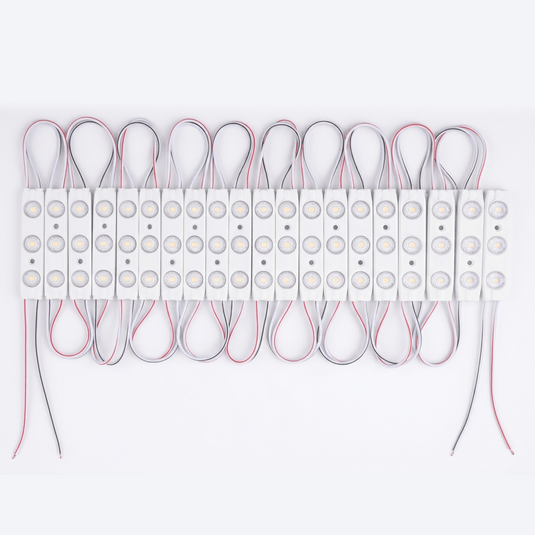 Several triple LED modules side by side