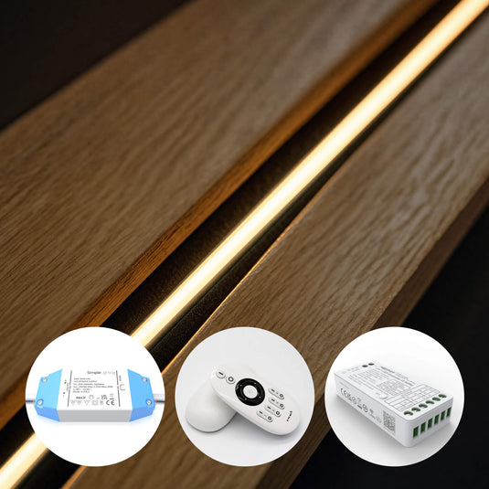 2.4m acoustic slat wall lighting kit with driver and remote