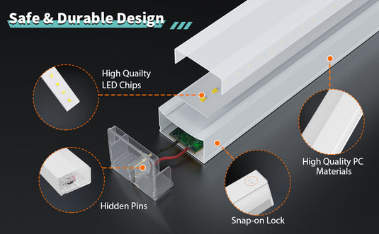 Cutaway of a hexagon LED tube and its connector