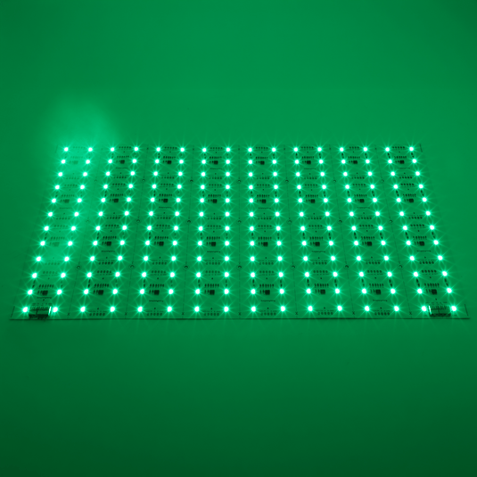 LED sheet lit green