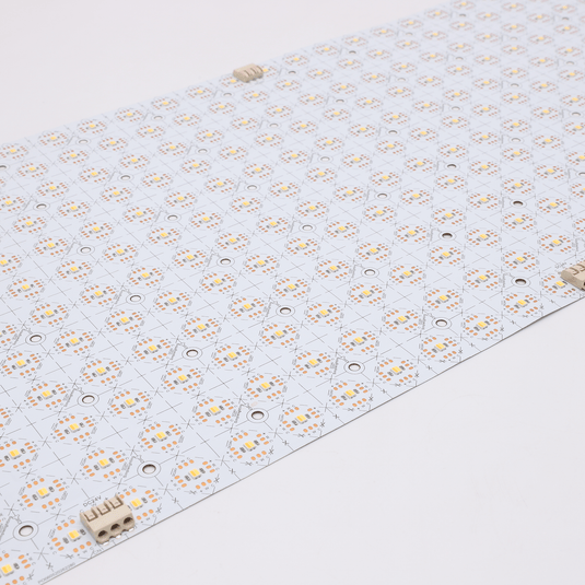 LED sheet seen at an angle
