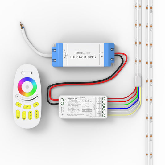 RGB Controller Module with remote control and LED power supply