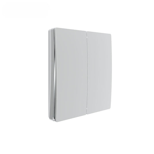 Silver 2 gang wireless kinetic light switch
