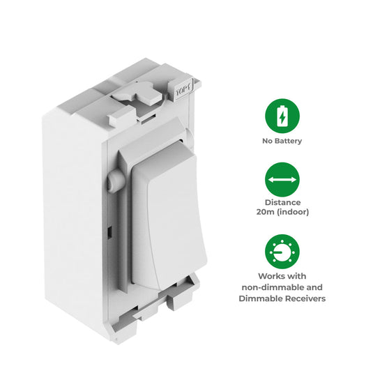 Kinetic grid switch with feature icons