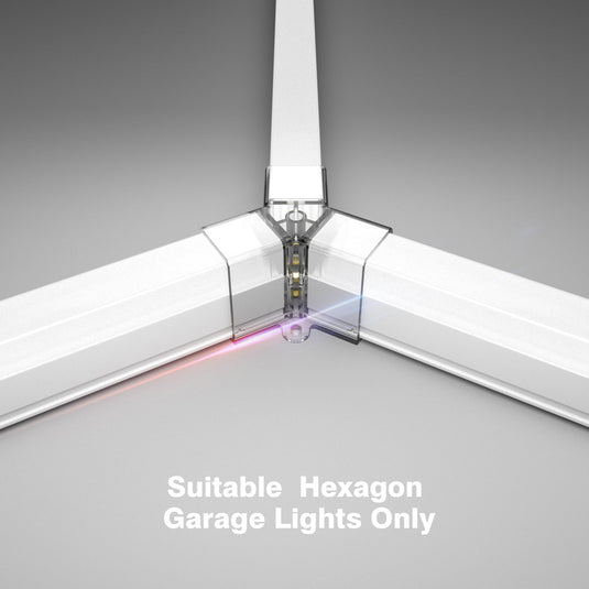 Y-shaped connector joining three hexagon tubes