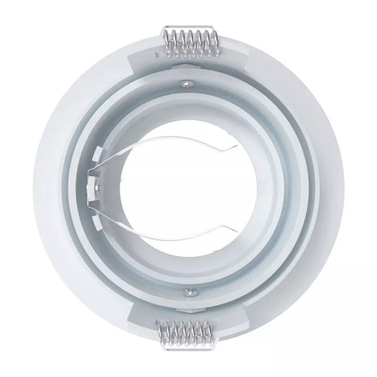 back shot of bezel of White GU10 Tilt Downlight