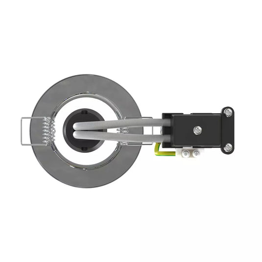 Recessed GU10 Spot Light in Chrome Finish aerial view shot