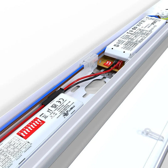 40w LED Batten with Microwave Sensor, 120CM/4FT, Colour Adjustable inside mechanism