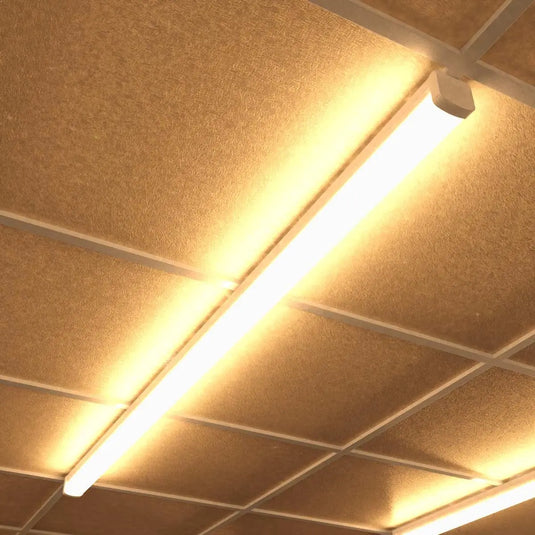 LED Batten Light in warm white light ceiling view