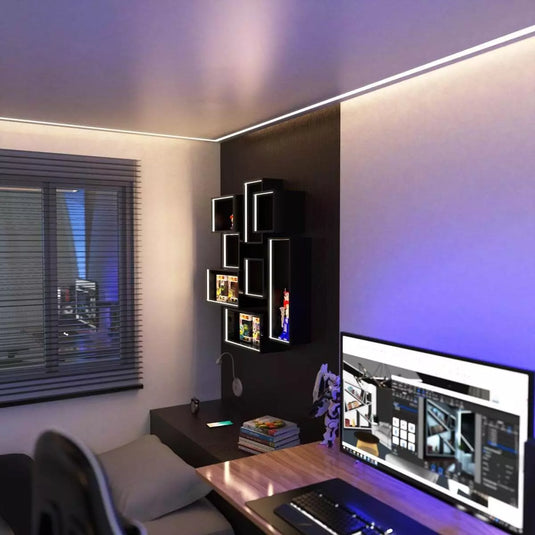 Recessed LED Profile, 7mm Deep warm white