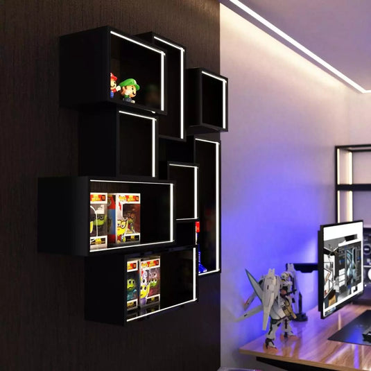 Recessed LED Profile, 7mm Deep around shelves zoomed