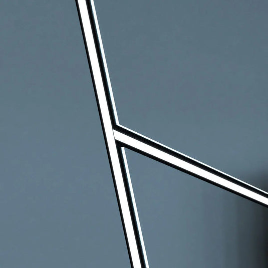 LED Profile, Black Slimline With Diffuser closeup shot mounted on the wall